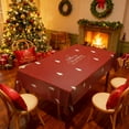 thumbnail image 6 of Gumesh Christmas & New Year Tablecloth, 35"×55"Waterproof PVC Rectangular Table Cover with Elegant Red Design, Easy-Wipe Party Table Mat for Holiday Gatherings, 6 of 6