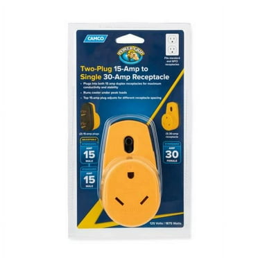 Camco Camco 2-Plug 15-Amp to Single 30-Amp Receptacle