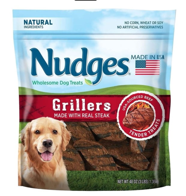 Blue Buffalo Nudges Grillers Natural Dog Treats, Steak Flavored (48 oz