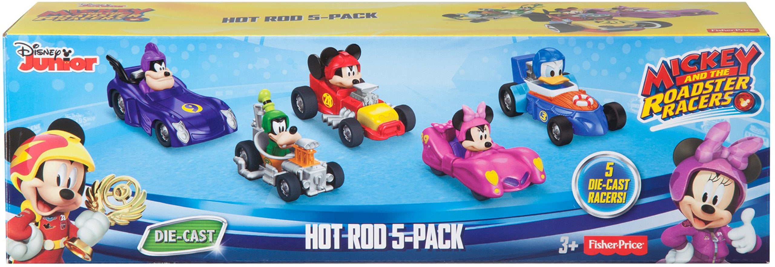 Fisher Price Disney Junior Mickey And The Roadster Racers Die Cast 5 Car Set