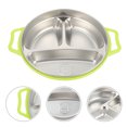 thumbnail image 2 of KAKOWELY Plato de comida con doble asa, plato dividido para servir comida, plato dividido con 3 compartimentos, accesorio para niños, 2 of 4