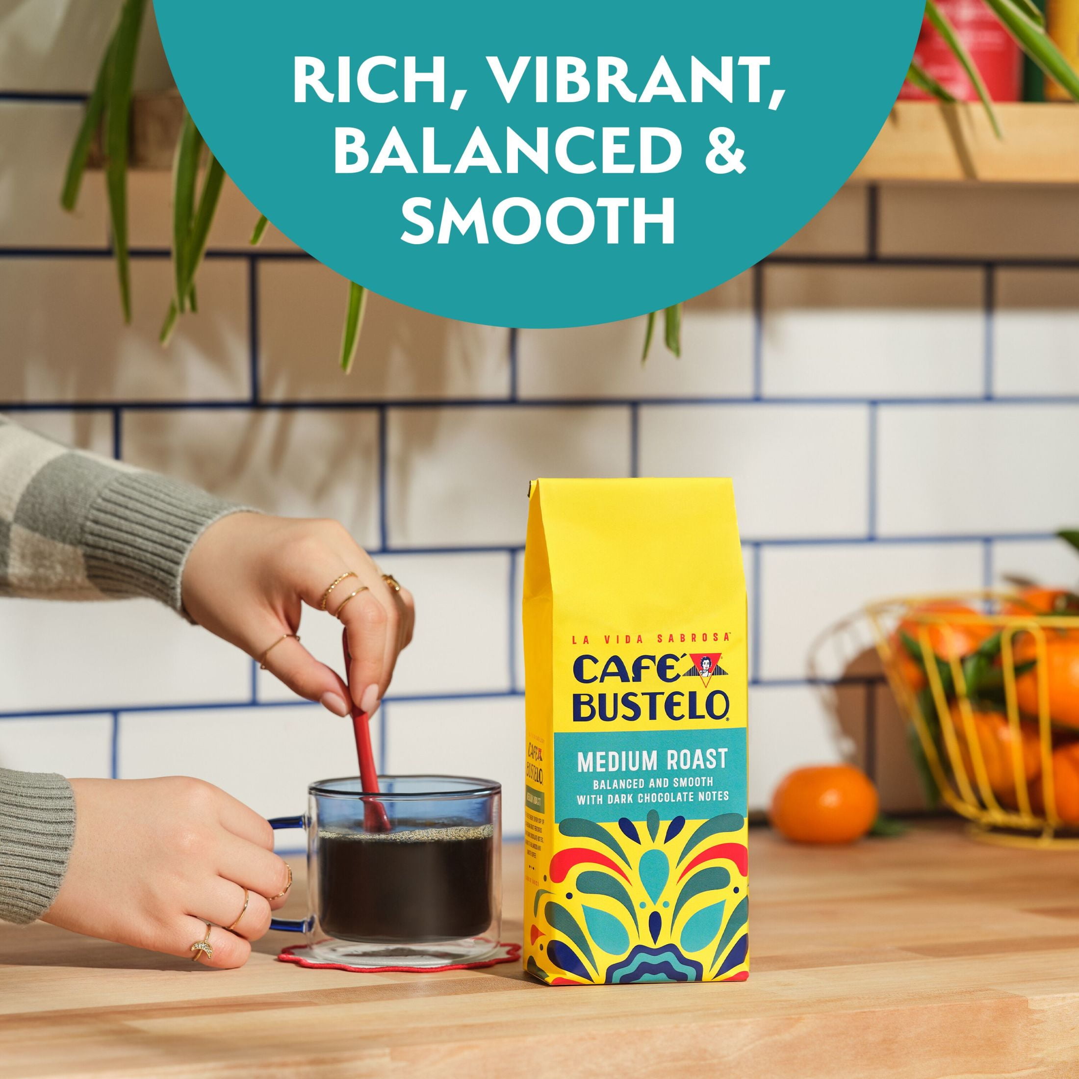 (6 pack) Cafe Bustelo Medium Roast Ground Coffee, 11 oz Bag