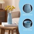 thumbnail image 2 of REGALWOVEN Small Ceramic Bud Vase Modern Cylinder Vase, Matte Ribbed Decorative Flower Vase for Desktop, Boho Home Decor Blue 2.4"L x 2.4"W x 5.1"H, 2 of 6