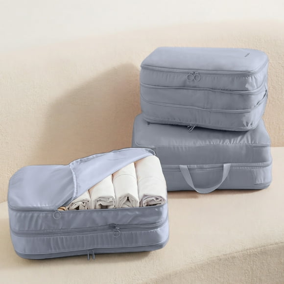 Travel Clothes Storage Bag, Compression Design Space Saving, Packing Cubes for Travel Compression for Sorting and Organizing Travel Luggage Items