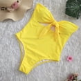 thumbnail image 4 of Womens One Piece Swimsuits strapless cut out Tummy Control High Waisted Swimwear Slimming Modest Bathing Suits, 4 of 4