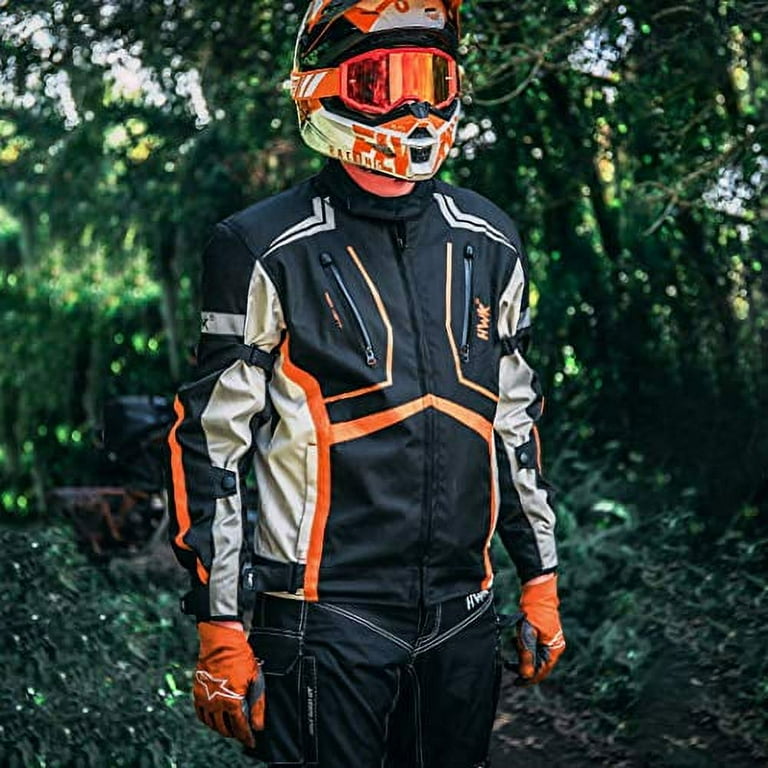 HWK Motorcycle Jacket for Men and Women Scorpion with Cordura Fabric for Enduro Motorbike Riding and Armor Foam Padding for Impact Protection Dual