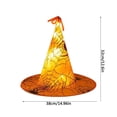 thumbnail image 4 of Light String,Battery Operated Witch Hat LED Garland With Spider Web Cutout Design,Shelf Table Accent Used For Teen Halloween Indoor Classroom Scene Arrangement(Orange), 4 of 7
