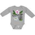 thumbnail image 3 of Inktastic Mississippi Girl Magnolia Flowers and Leaves Girls Long Sleeve Baby Bodysuit, 3 of 5
