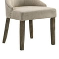 thumbnail image 4 of Benjara Wooden Chair with Fabric Upholstered Seating, Set of 2,Beige and Brown, 4 of 6