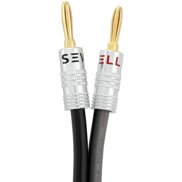 Silverback Speaker Wire by Sewell, 12 AWG, OFC, 259 Strand Count, 10 ft Terminated