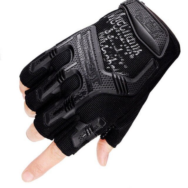 Guantes militares tácticos de medio dedo para Paintball Airsoft, guantes de combate antideslizantes para hombre, equipo de protección para bicicleta