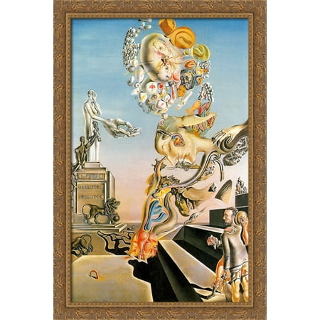 The Lugubrious Game, 1929 26x40 Large Gold Ornate Wood Framed Canvas ...