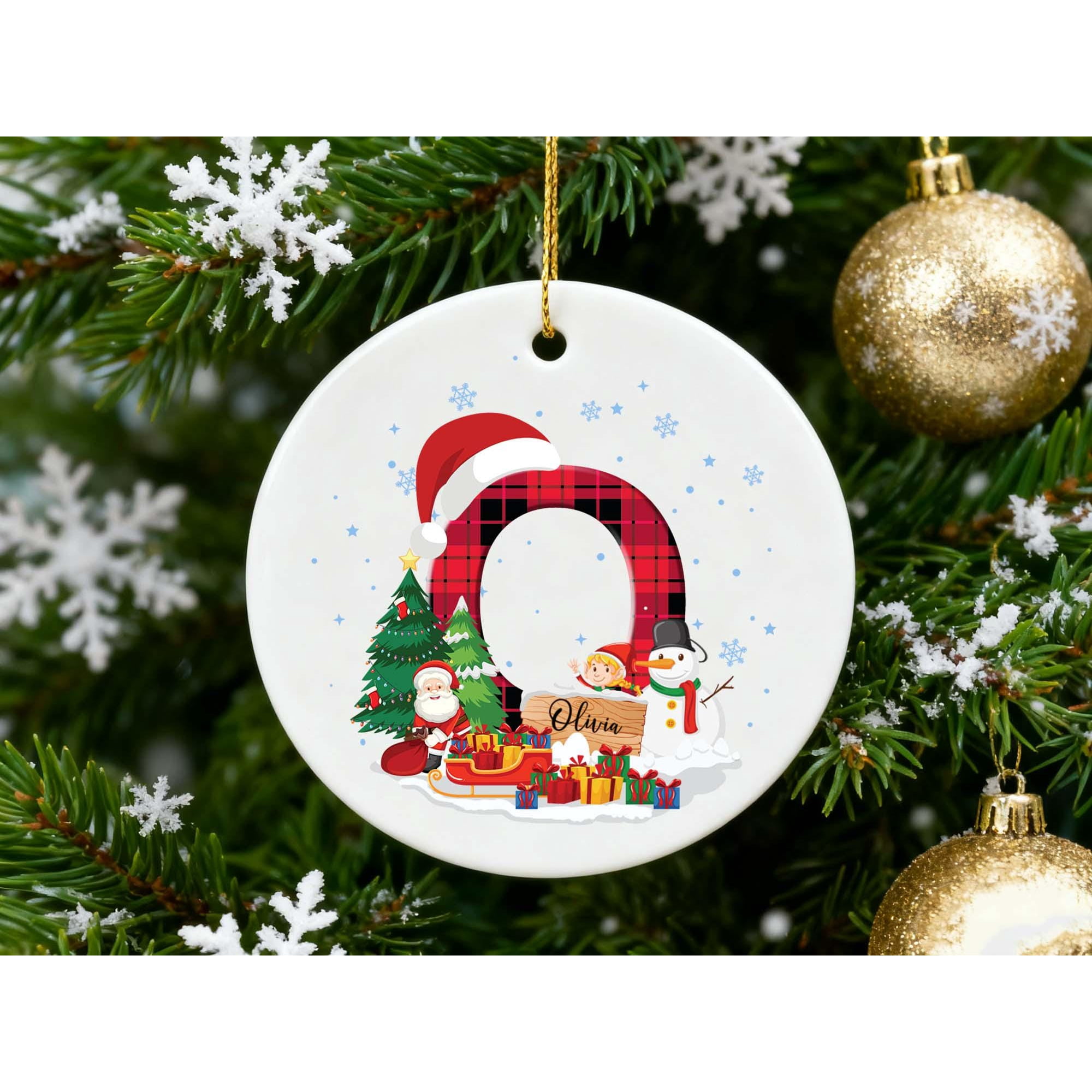 Baby's First Christmas Ceramic Ornament 3 Inch Personalized Name Keepsake Gift 2026