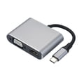 thumbnail image 1 of Adaptateur Hub 4 en 1 Type C vers HD VGA USB Type C Multiport Convertisseur Répartiteur avec Sortie HD 4K Port de Chargement PD USB3.0 Compatible avec Macbook Pro 2020 Chromebook Surface Go, 1 of 7