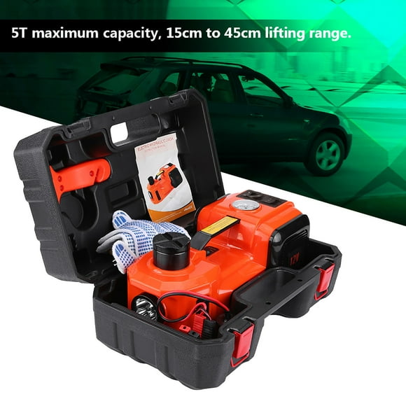 Auto 5Ton 12V DC Automóvil Eléctrico Hidráulico Gato De Piso Elevador Garaje Y Equipo De Emergencia