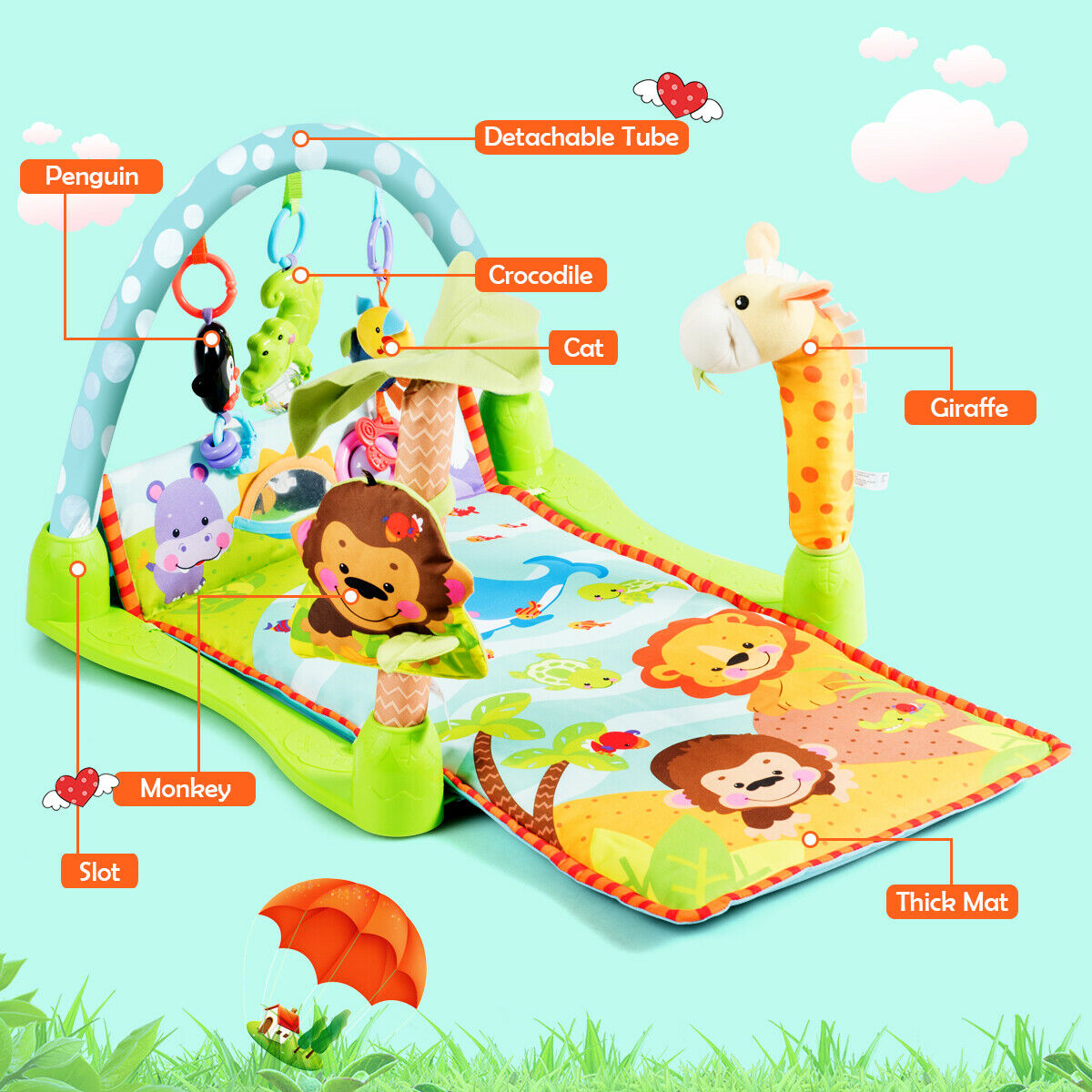 detachable hanging toys for play mat