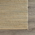 thumbnail image 5 of 8â€™ x 10â€™ Tan and Blue Undertone Striated Area Rug, 5 of 5