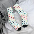 thumbnail image 5 of KLL Colorful Geometric Print Cool Socks Men's Women's Crew Socks Funny Crazy Novelty Stockings, 5 of 6