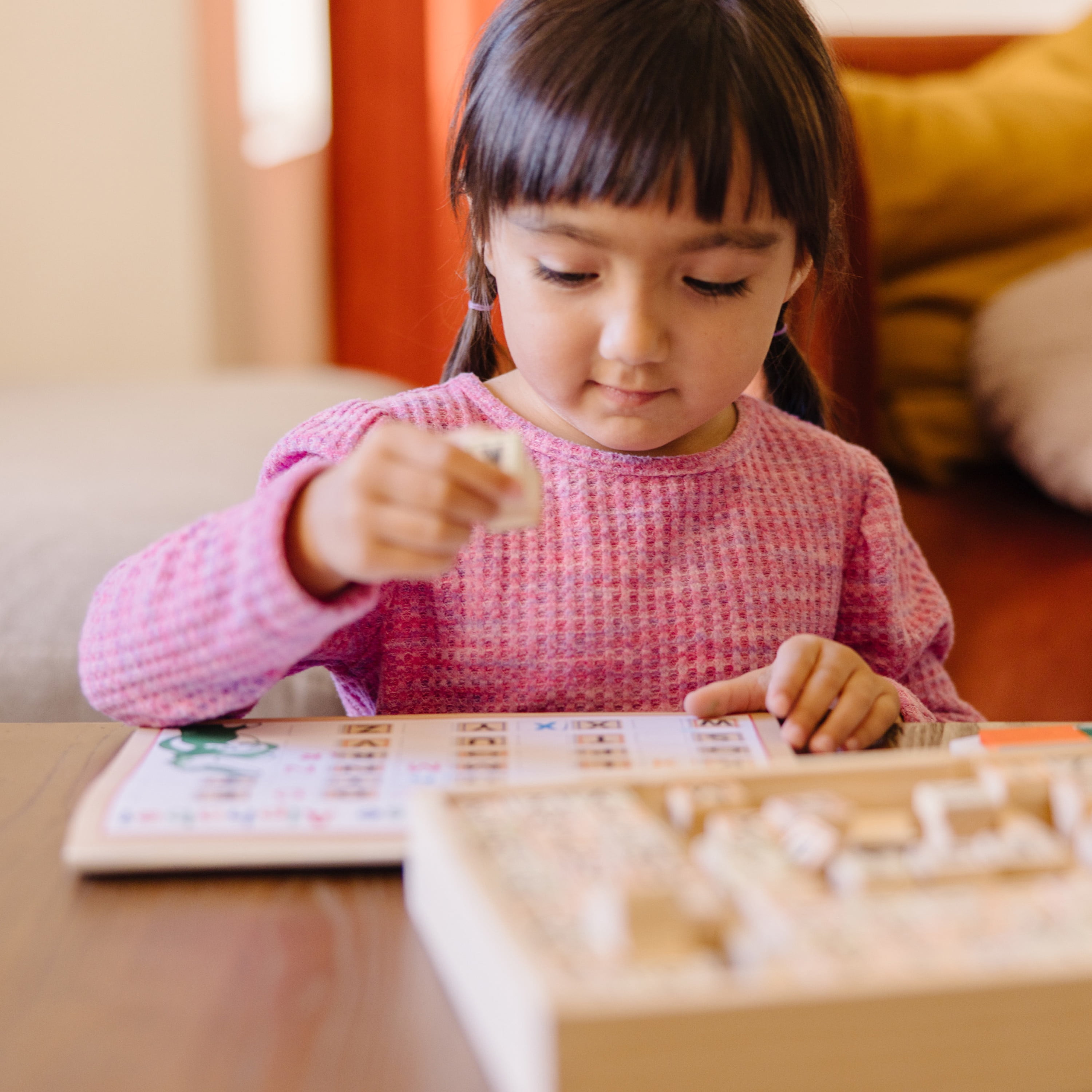 Melissa Doug Wooden Alphabet Stamp Set 56 Stamps With LowerCase And