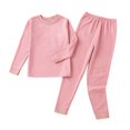 thumbnail image 2 of Ruyang Toddler 2 Piece Outfit Oversized Long Sleeve Crew Neck Top Jogger Pants Kids Striped Sets Fall Winter Home Loungewear, 2 of 5