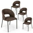 thumbnail image 1 of Costway Dining Chair Set of 4 with High-density Sponge Cushion Sturdy X-shaped Frame, 1 of 8