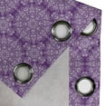 thumbnail image 5 of Ambesonne Purple Mandala Grommet Curtain, Swirl Floral Branch, 50" x 54", White Purple, 5 of 6