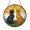 Acrylic 3.5 Inch, variant on Cat Couple Garden Stained Glass Style Suncatcher with Wisteria, Decorative Floral Window Hanging Art