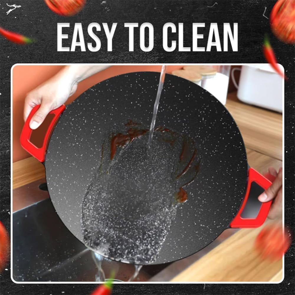 Indoor Grill Electric Smokeless Set – 14-Inch and 16-Inch Sizes are Available Nonstick Electric Griddle for Indoor Use, Compact & Versatile Cooking for Steaks, Pancakes & BBQ (15.75in)
