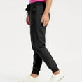 thumbnail image 5 of felwors Womens Scrub Pants - Soft Stretch Yoga Style with Pockets, Slim Drawstring Jogger Scrubs Black, M, 5 of 8