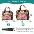 thumbnail image 4 of FORMRS Insulated Lunch Bag Unisex Large Capacity with Shoulder Strap, Cute Doughnuts Pattern, 4 of 6