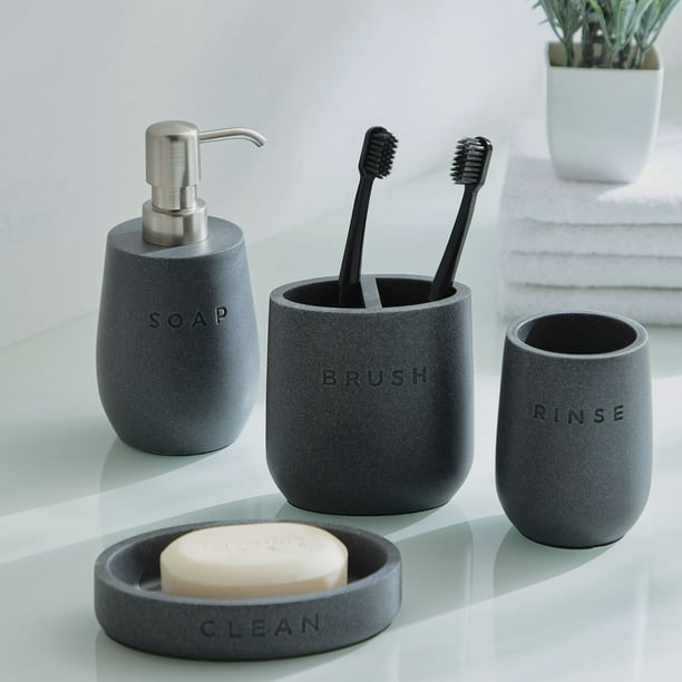 PARKMANI Porte-brosse à dents pour salle de bain, support de brosse à dents électrique et dentifrice pour enfants, 4 emplacements pour organisateur de salle de bain, comptoir, accessoires de salle de