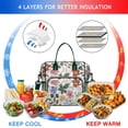 thumbnail image 3 of Pioneer Flower Floral Print Pattern Womens Lunch Box for Work,Insulated Large Lunch Bag for Tween and Teen,Loncheras Para Mujer,Leakproof Adult Lunch Bag for Work,Beach,Travel,Picnic,Camping, 3 of 6