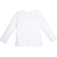 thumbnail image 2 of ContiKids Embroidery Peter Pan Collar Bunny Long Sleeve T-Shirts Blouse, 2-7 Years, 2 of 3