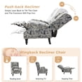 thumbnail image 4 of HULALA HOME Olympus Upholstered Classic Manual Wingback Recliner with Solid Wood Legs by  GREY, 4 of 5