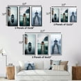 thumbnail image 4 of Designart "Mysterious Lakehouse Access via Small Pier II" Lakehouse Framed Wall Art Set Of 3 - Blue Lake House Frame Canvas Set For Living Room Decor, 4 of 6