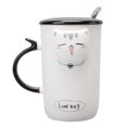 thumbnail image 1 of Coffee Mug Creative Lovely Cartoon Cat Ceramic Coffee Cup Milk Cup with Spoon and Cover, 1 of 9