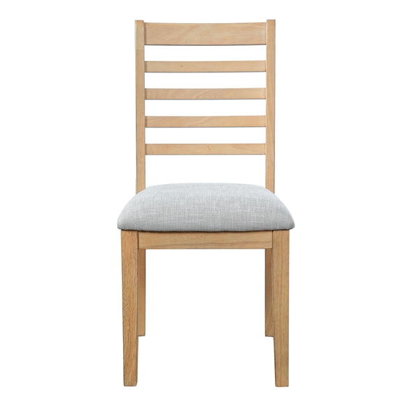 Xukmct Set 2 Armless Side Chairs with Wood Frame, Upholstered Dining Chairs for Kitchen, Bedroom, Living Room, Brown