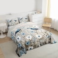 thumbnail image 3 of Castle Fairy Blue Bird Twin Comforter Sets for Teens,Chic Floral Daisy Bedding Set, 3 of 8