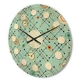 thumbnail image 3 of Designart 'Abstract Retro Design XIV' Mid-Century Modern Wood Wall Clock, 3 of 5
