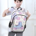 thumbnail image 6 of FORMRS School Backpack 17" Student Travel Bag with Laptop Compartment, Pink Skates, 6 of 7