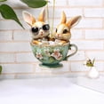 thumbnail image 4 of AURIGATE Easter Teacup Bunny Hanging Ornaments, Cute Rabbit in Teacup Decorative Accents, Spring Easter Tree Decorations for Home, Party, Window & Easter Gifts, 4 of 6