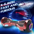 thumbnail image 3 of Hoverboard Starship avec Haut-Parleur Bluetooth, Trottinettes Auto-Équilibrées Couleur Chrome au Design de Science-Fiction et Roues LED de 6,5 Pouces, 3 of 7
