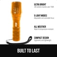 thumbnail image 3 of GORILLA GRIP LED Tactical Flashlight, 750 FT High Lumens 5 Adjustable Modes, Water Resistant, Gold, 3 of 10
