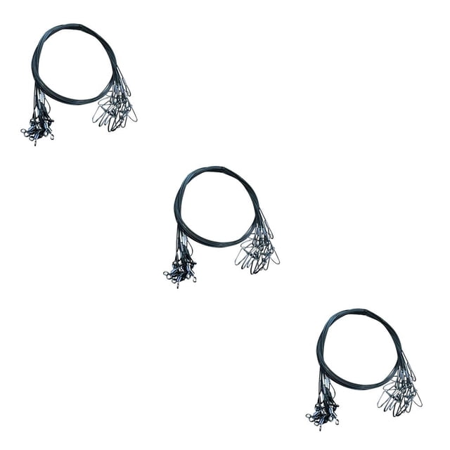 Soidarity Líderes de pesca de alambre de grueso de 50CM 150Lb con broches giratorios Accesorios de aparejos de línea de acero inoxidable Type4 NO4