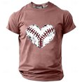 thumbnail image 1 of Camisetas de Manga Corta Casual Impresión Cuello Redondo Suéter Camiseta, Blusa de Moda de Poliéster Ligero, 1 of 3