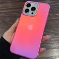 thumbnail image 3 of Funda de silicona transparente mate para iPhone, carcasa trasera protectora a prueba de golpes, de lujo, colorida, para iPhone 15, 14, 13, 12 Pro Max, 3 of 5