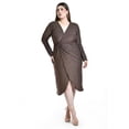 thumbnail image 1 of Vestido elegante con brillos Roman Fashion /Tallas Extras, 4302 (Cobre) cafe 42, 1 of 6