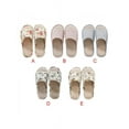 thumbnail image 6 of Women Men Anti-slip Linen Floral Slippers Home Indoor Summer Open Toe Flat Shoes Slippers Sandals, 6 of 6