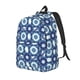 thumbnail image 1 of Disketp Vintage Blue print Canvas Backpack Lightweight Travel Daypack Student Rucksack Laptop Backpack-, 1 of 5