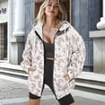 thumbnail image 3 of SCRAWLGOD Otter Strawberry White Women’s Full Zipper Comfortable Hoodies Streetwear Drawstring Cardigan Loose Fit Jacket for Shopping Work Office Party Exercise Travel, L, 3 of 7